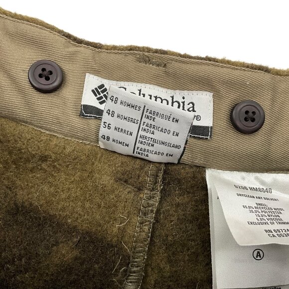 Columbia Gallatin Range Monarch Pass Camo Pants Wool Blend Outfitter Size 38 Men - Picture 9 of 11